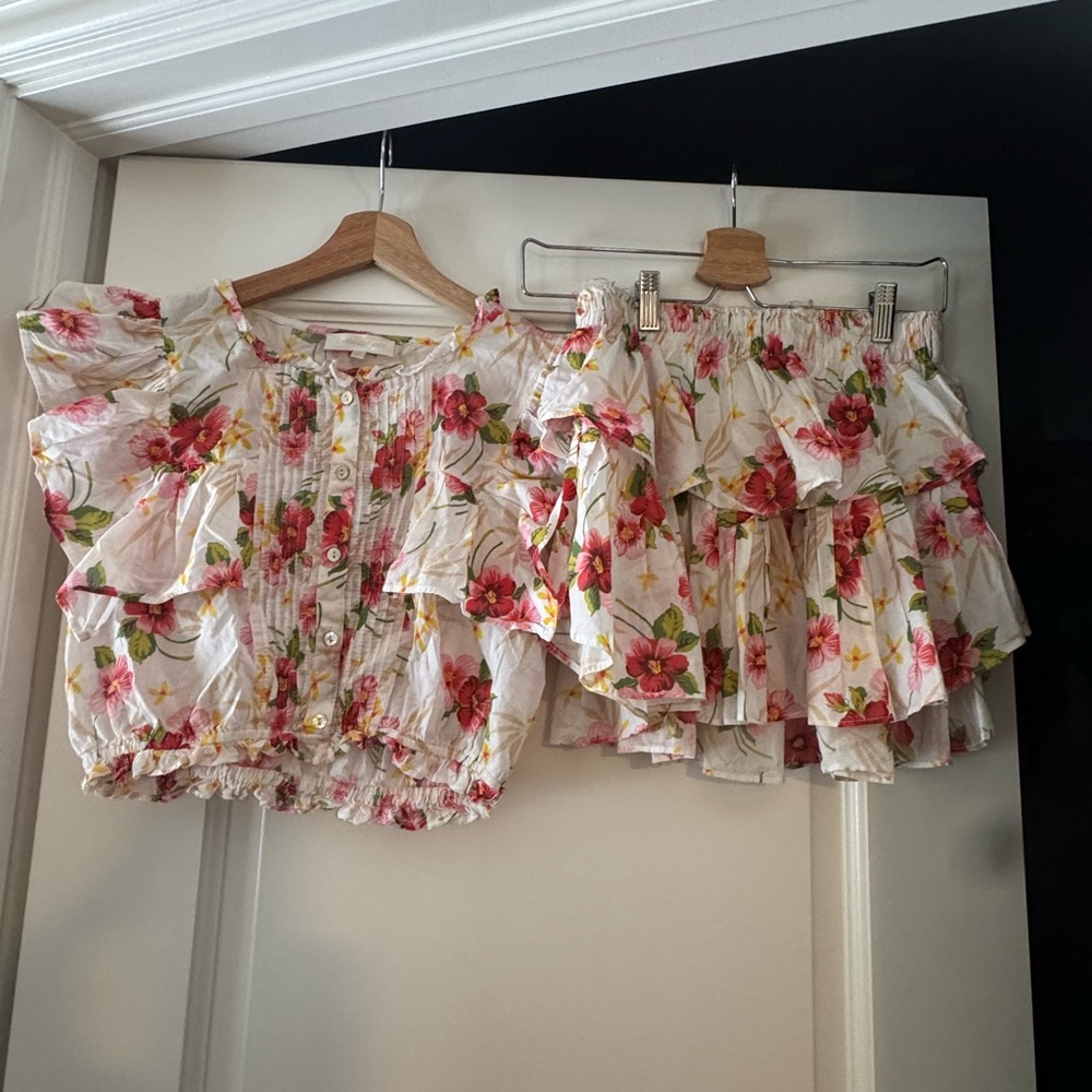 Nora Ruffle Mini Ruffle Skirt and Top Set - Picture 2 of 6